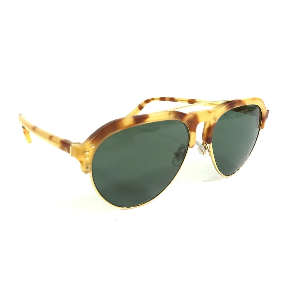 Shauns Sunglasses Orrin C05 Matte Lion Tortoise with Green Polarized Lenses